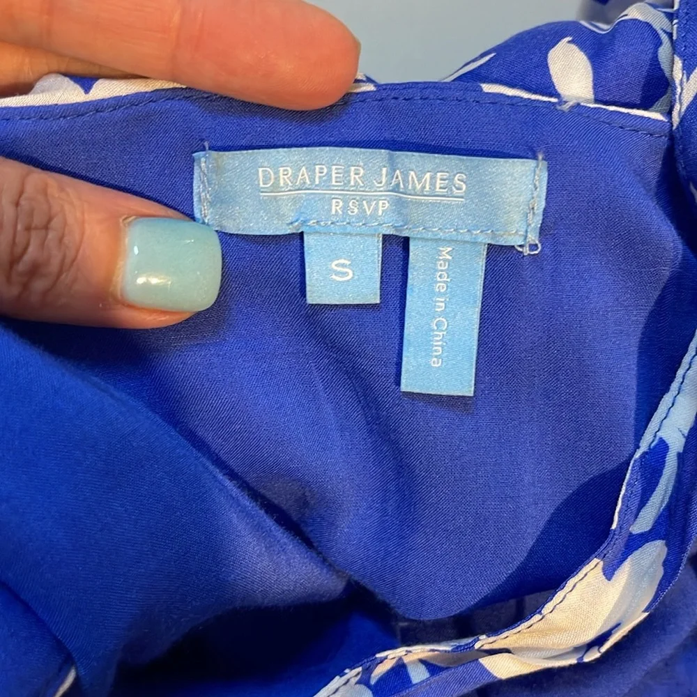 Draper James Blue and White Wrap Sundress - Picture 10 of 13